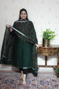 Cotton Linen With Kalamkari Dupatta