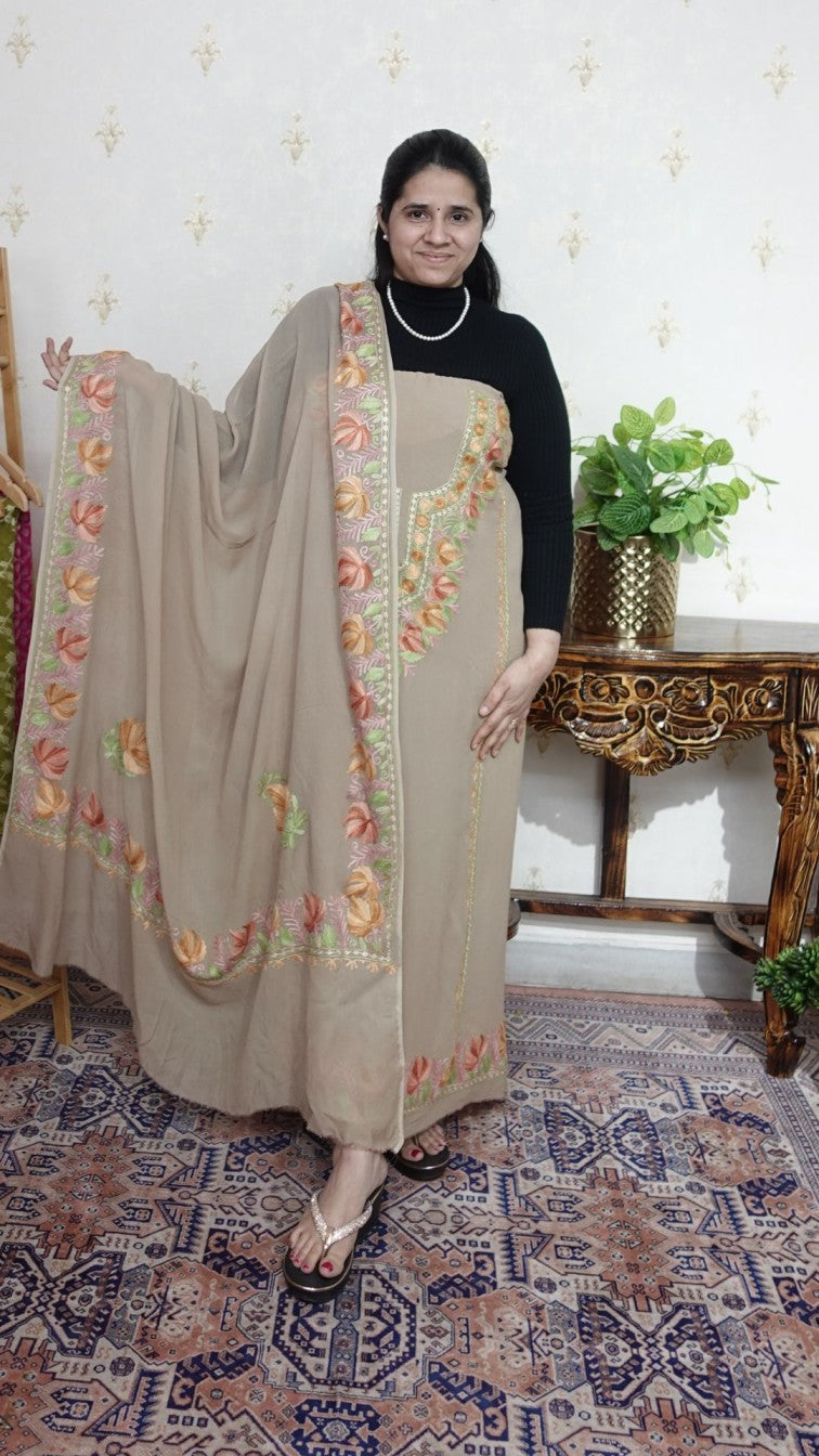 Kashmiri Georgette with Aari work