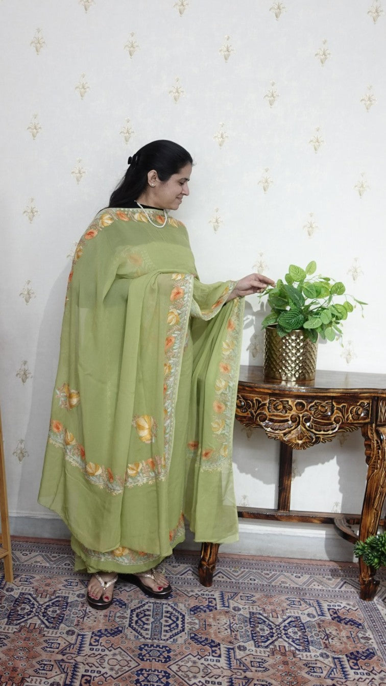 Kashmiri Georgette with Aari work