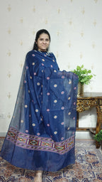 Jamdani- Moonga Cotton with Kullu Patti Weaving