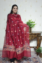 Jamdani- Moonga Cotton with Kullu Patti Weaving
