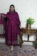 Jamdani- Moonga Cotton with Ajrakh Motifs Weaving