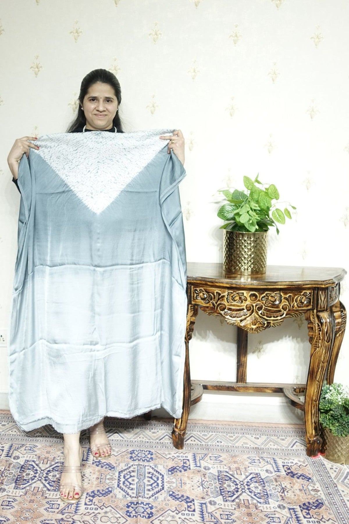 Handmade  Shibori shaded Kurta on Pure Modal