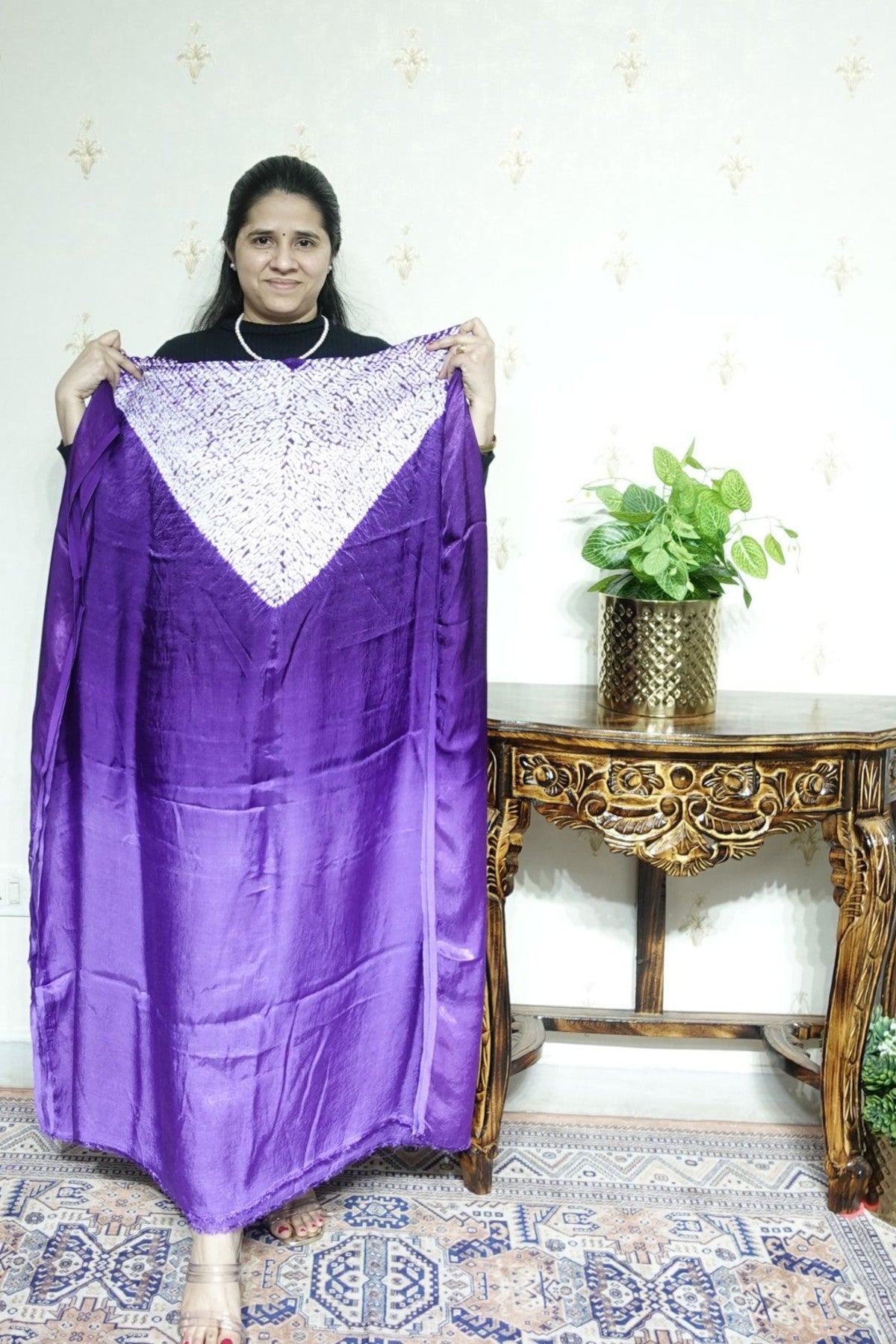 Handmade  Shibori shaded Kurta on Pure Modal