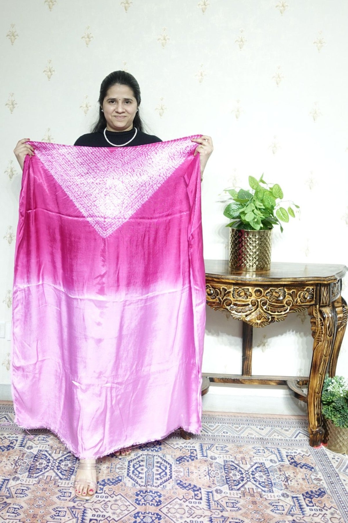 Handmade  Shibori shaded Kurta on Pure Modal