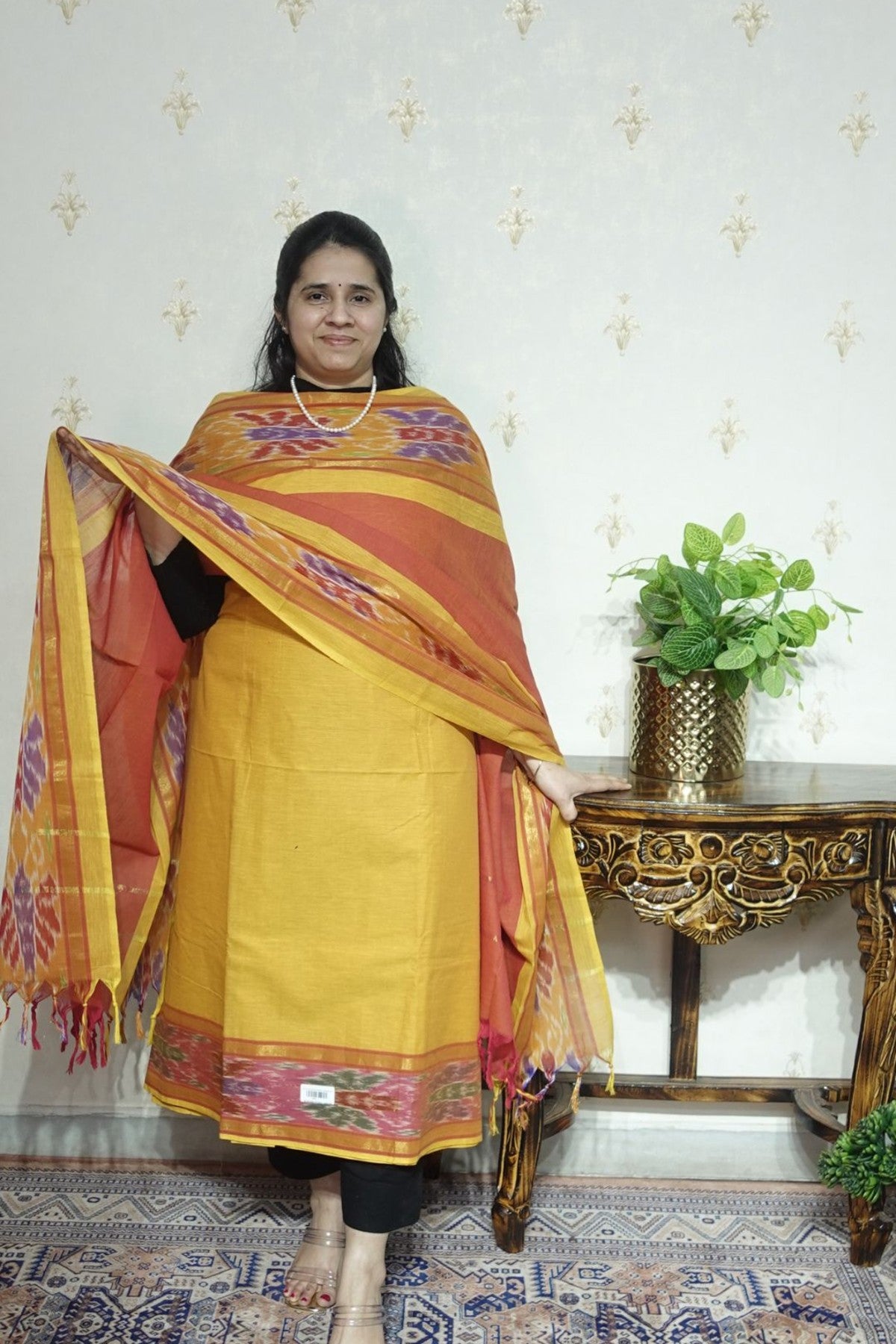 Pure South Cotton With Pochampally Border