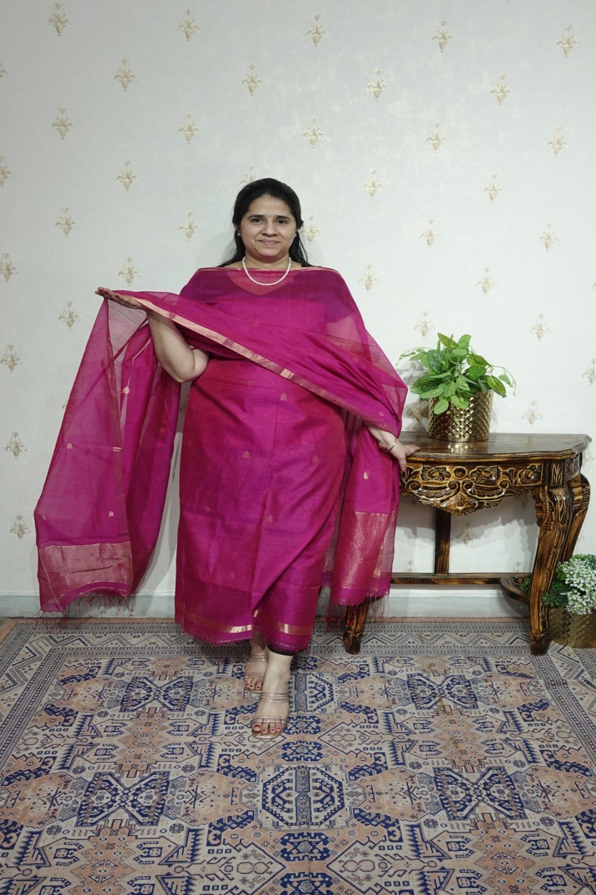 SICO Jamdani -  Gold Zari Weaving -2 pc