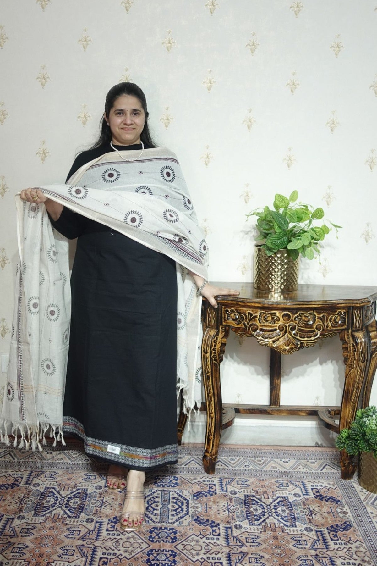 Pure South Cotton With Pochampally Border