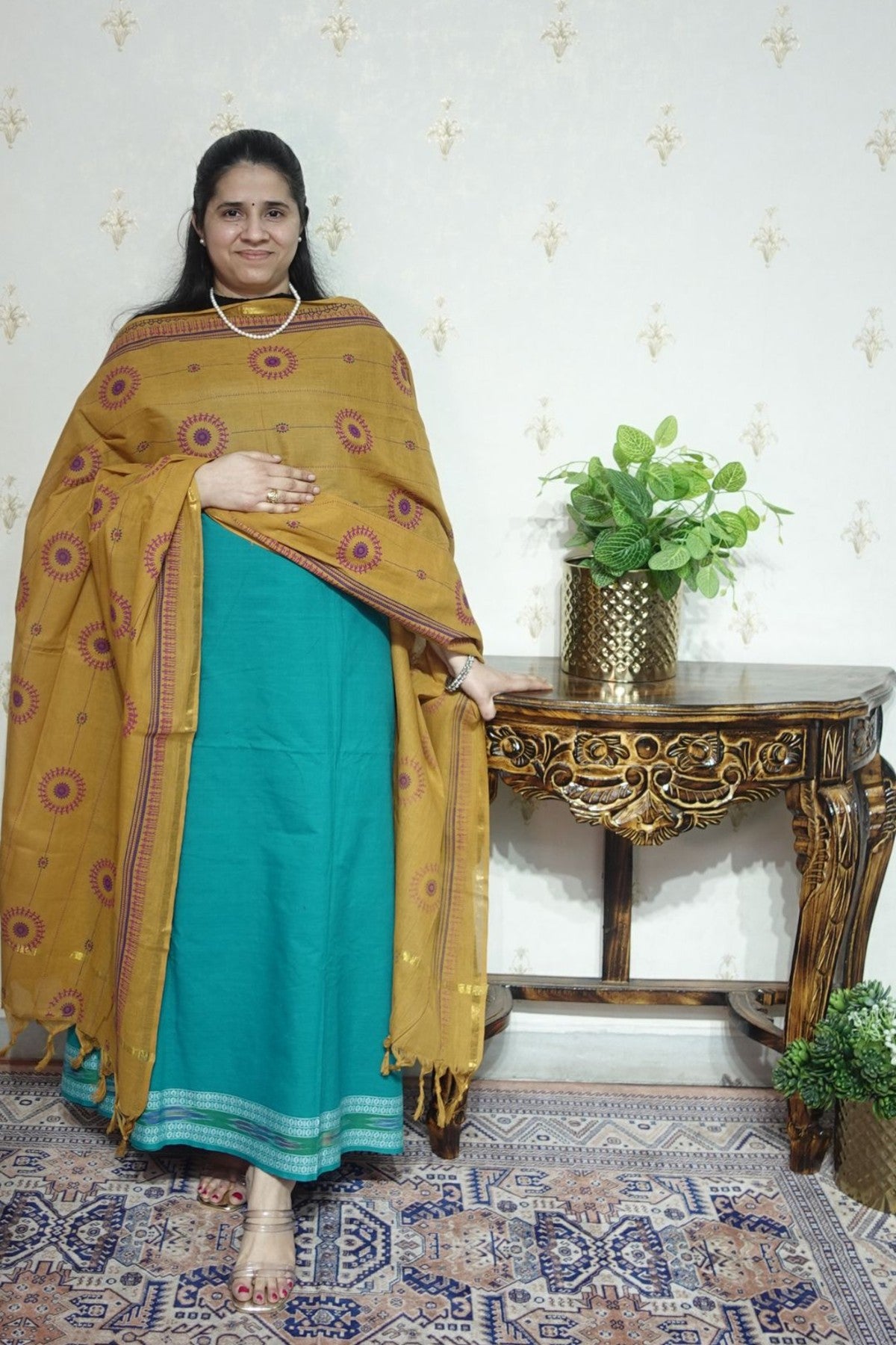 Pure South Cotton With Pochampally Border