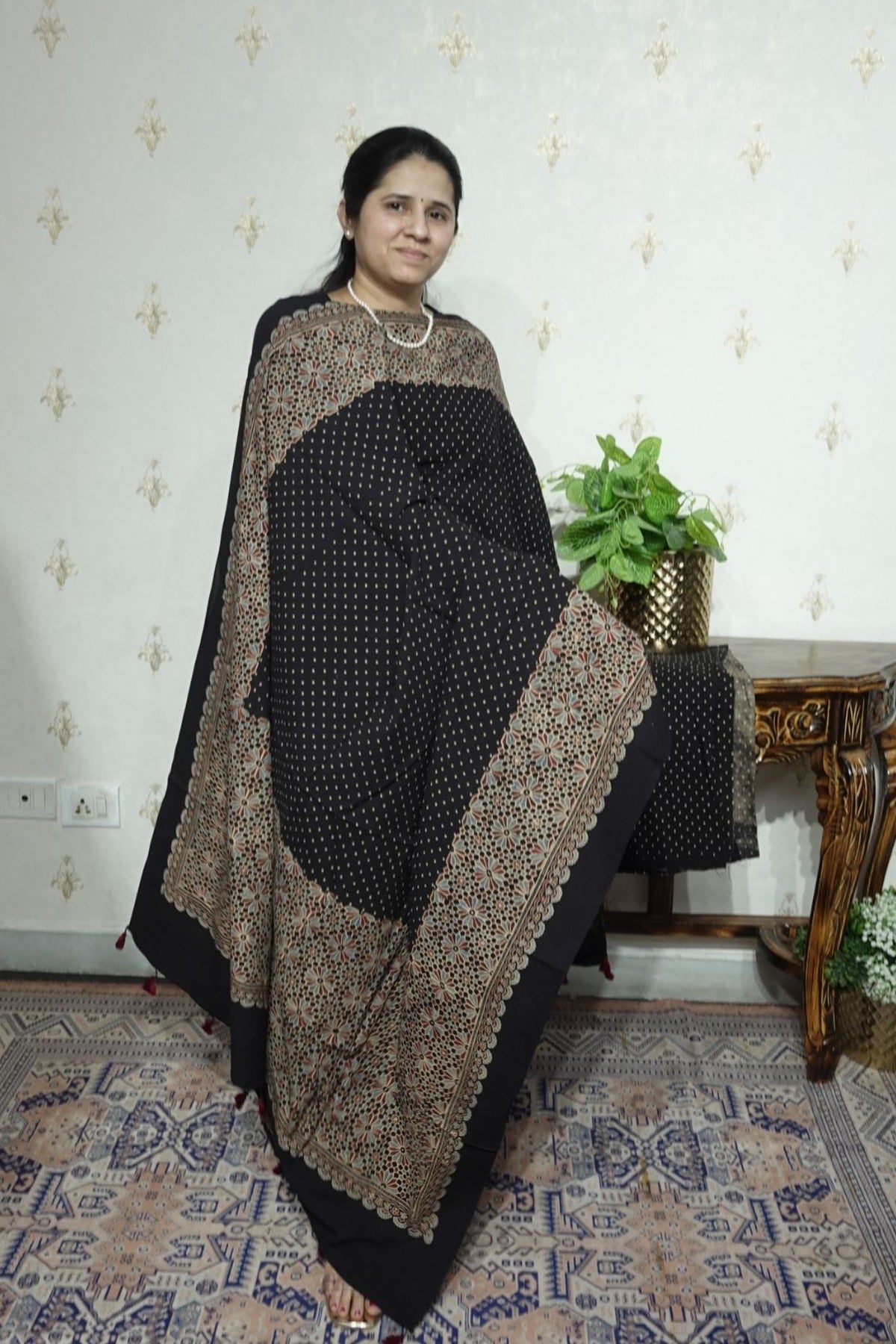 Ajrakh suits sets on Taj group Pure Cotton
