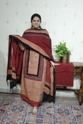 Ajrakh suits sets on Taj group Pure Cotton