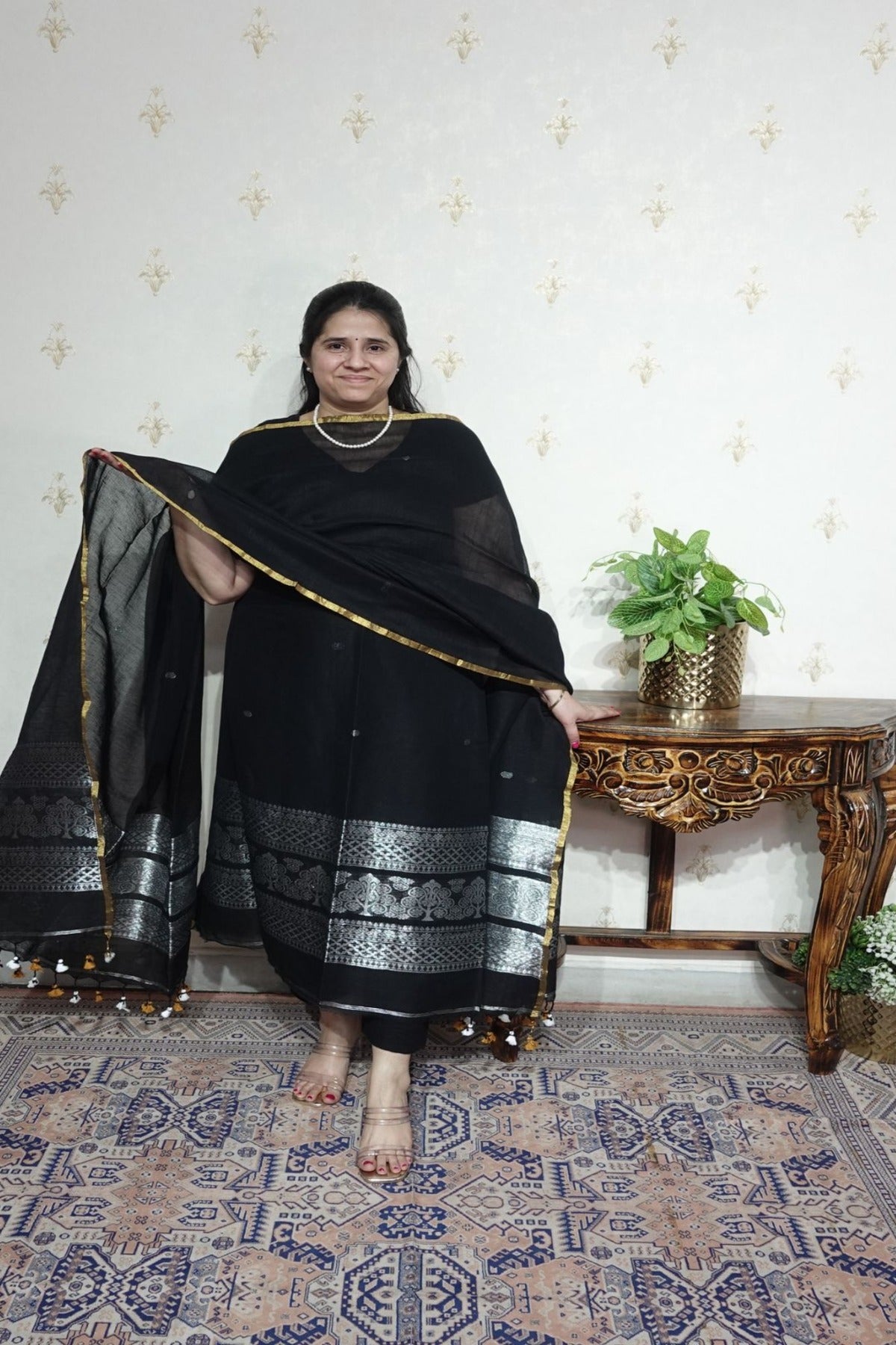 Jayshree Linen jamdani -2pc