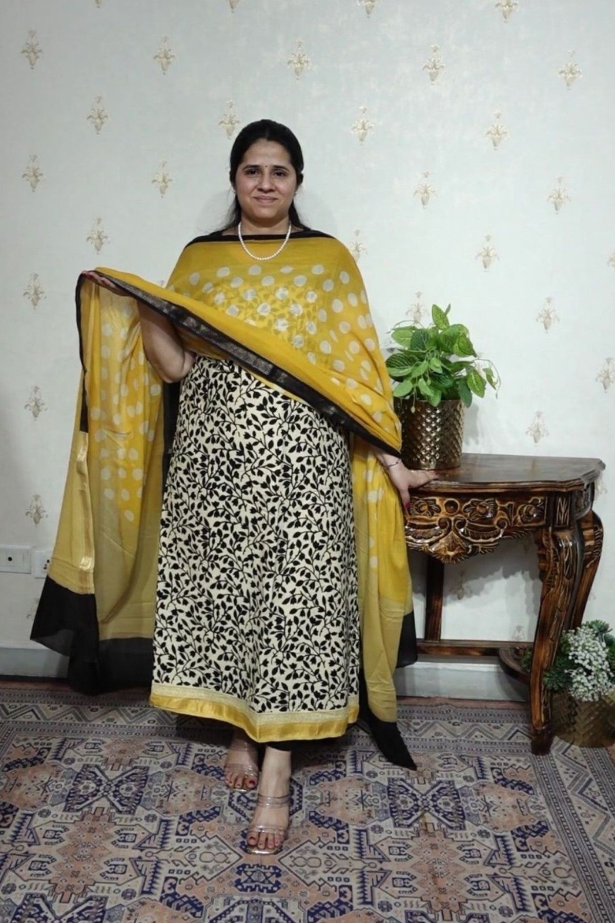 Kanzi Cotton with Block Print- Soft cotton