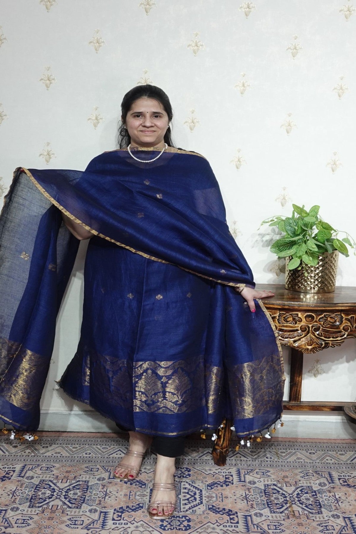 Jayshree Linen jamdani -2pc