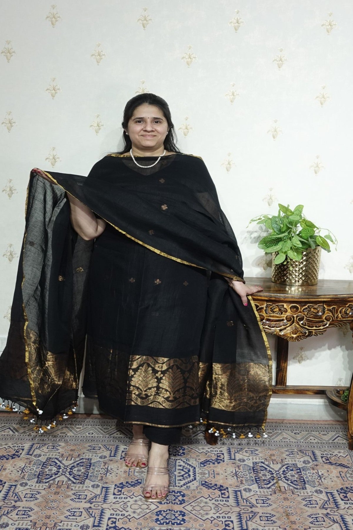 Jayshree Linen jamdani -2pc