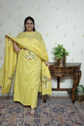 Jamdani Handspun Mul cotton -Kurta Dupatta Set