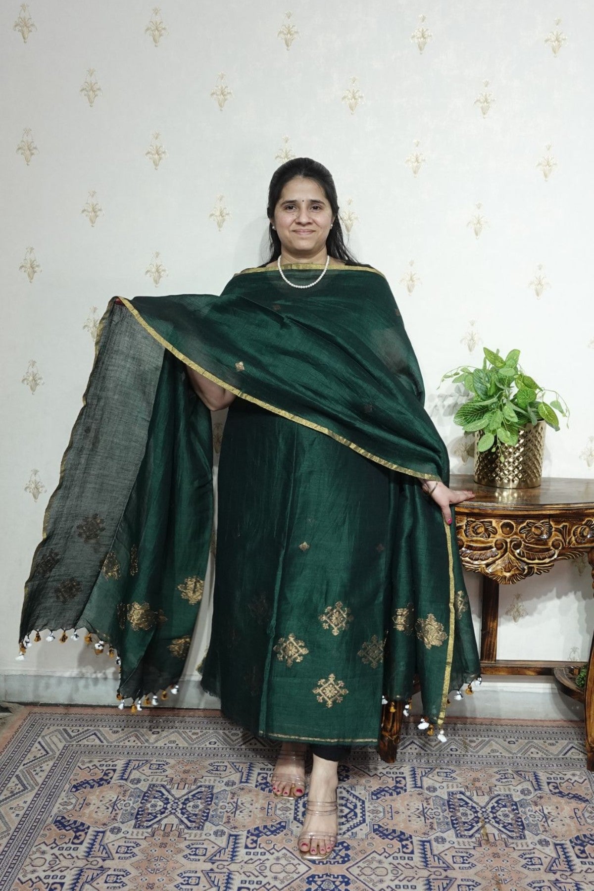 Jayshree Linen jamdani -2pc