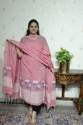 Jamdani Handspun cotton -Kurta Dupatta Set