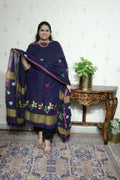 Jamdani Handspun cotton -Kurta Dupatta Set