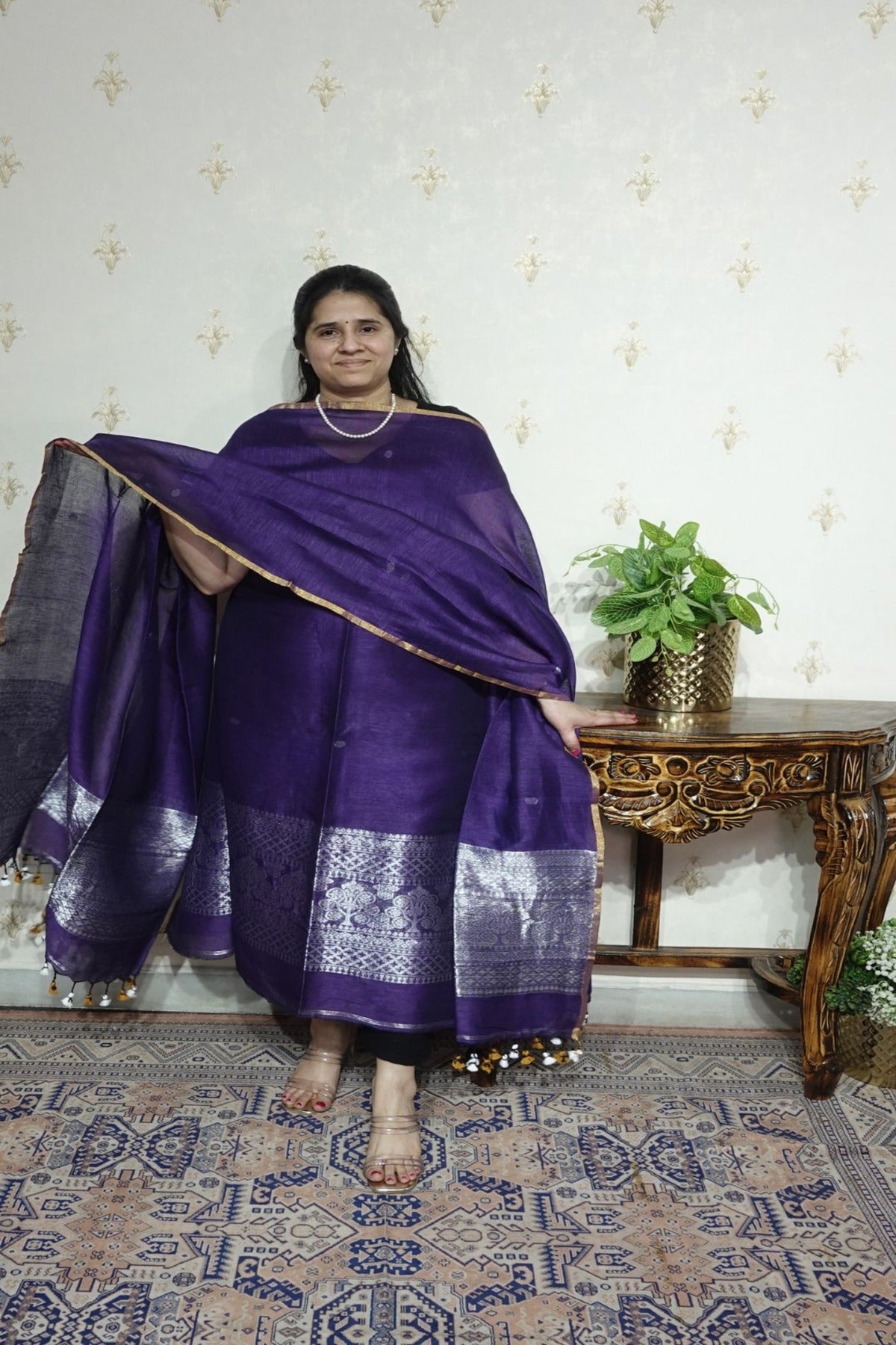 Jayshree Linen jamdani -2pc