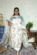Floral Print on Chiffon with Chiffon Dupatta and Crape bottom