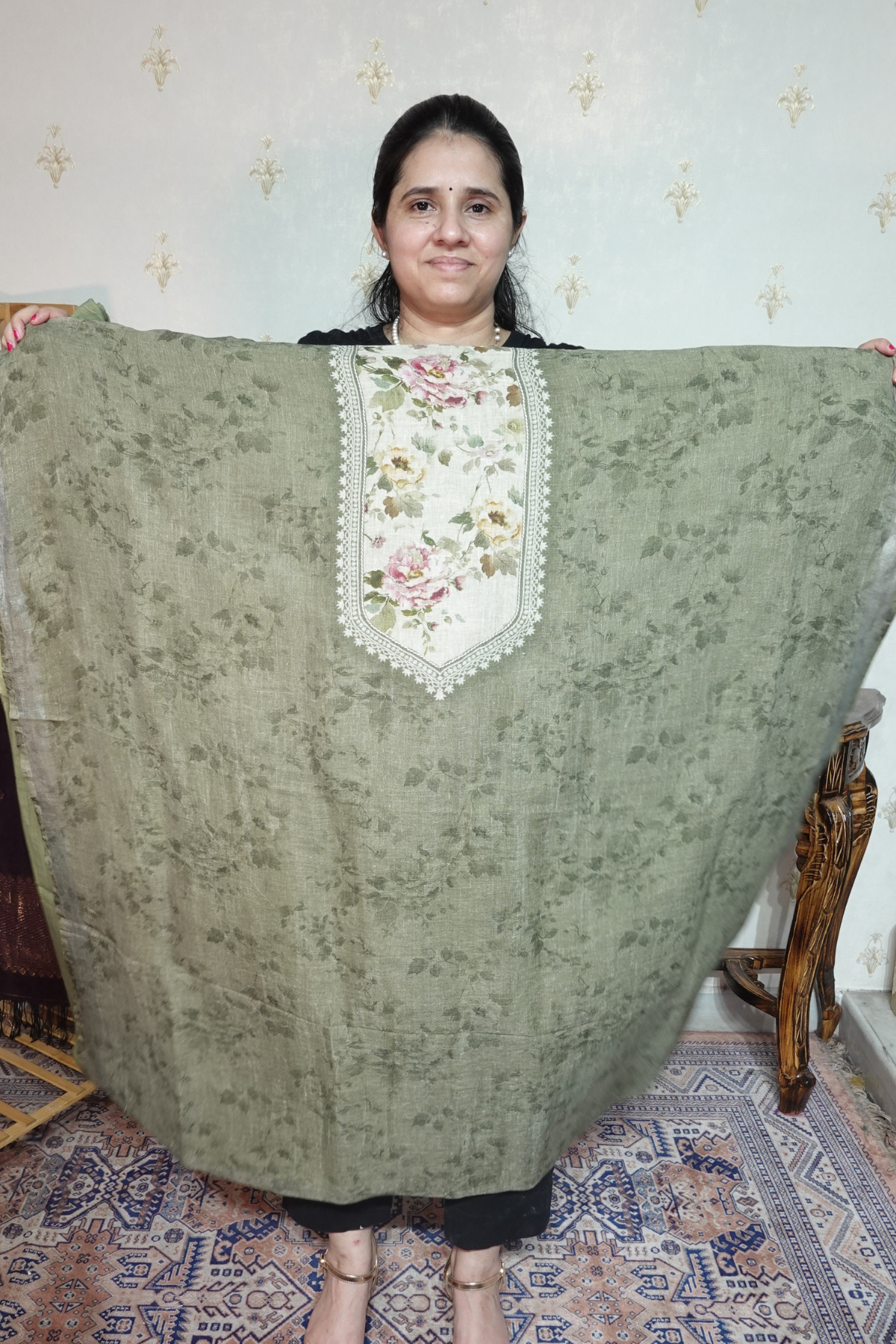 Pure 120 Count  Linen  with Beautiful Prints