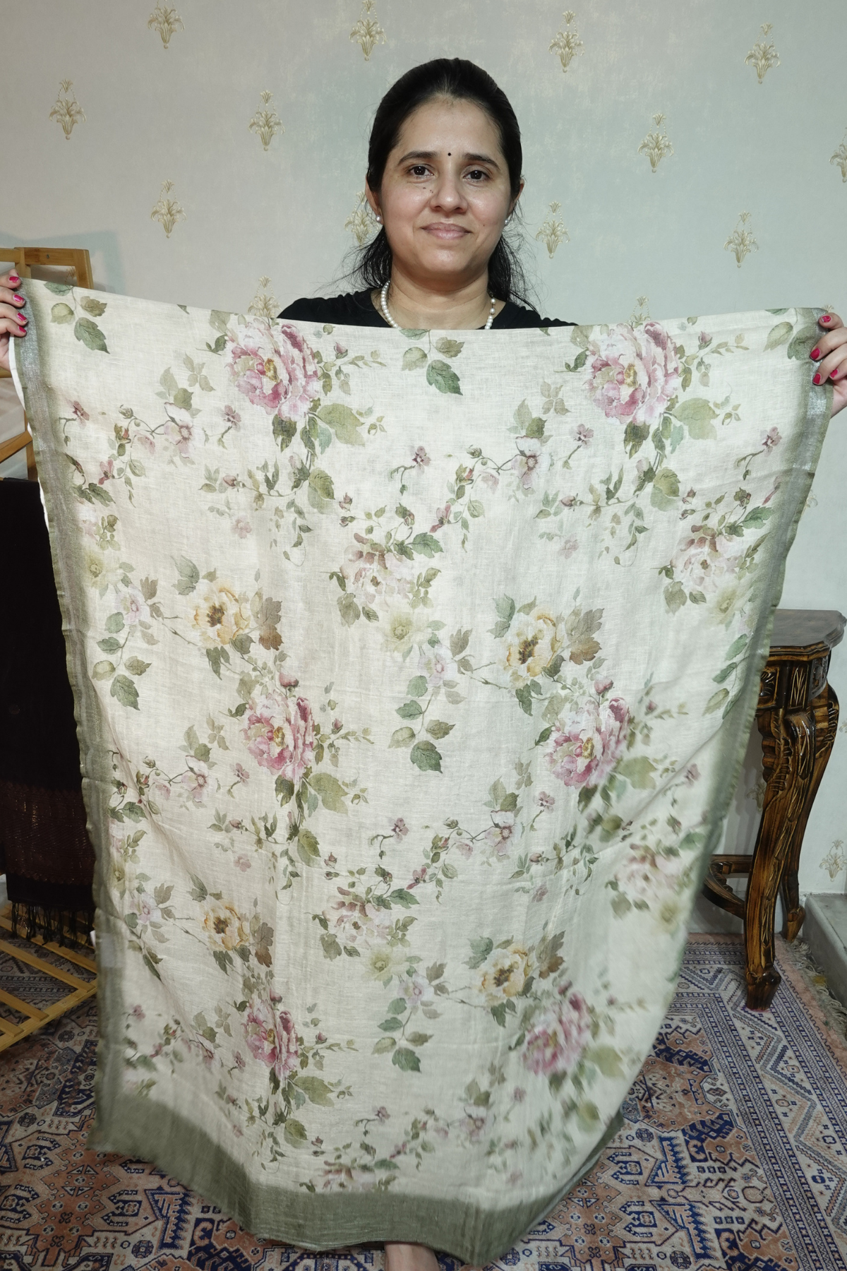 Pure 120 Count  Linen  with Beautiful Prints