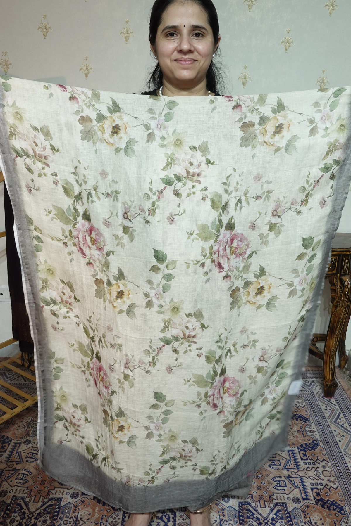 Pure 120 Count  Linen  with Beautiful Prints