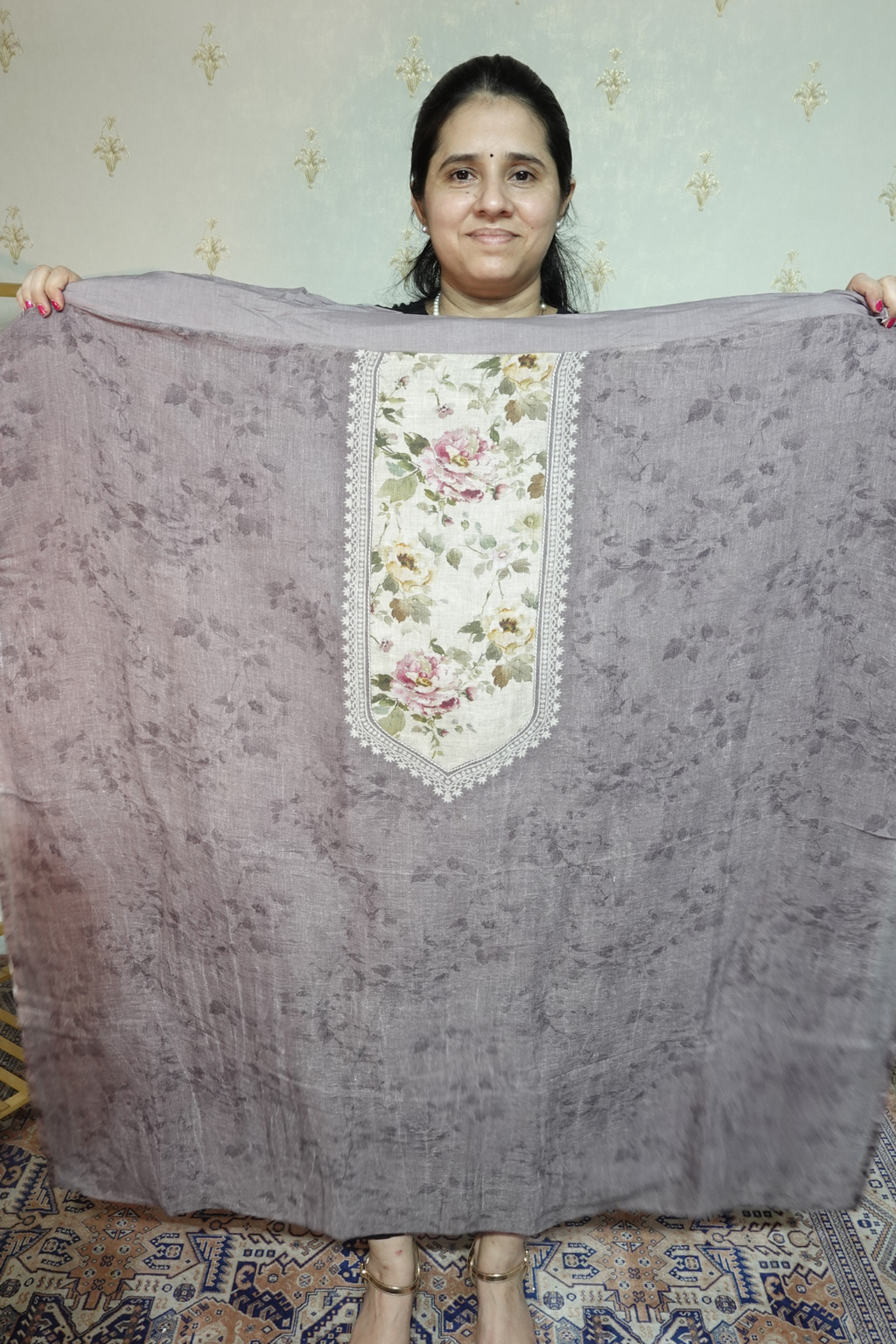 Pure 120 Count  Linen  with Beautiful Prints
