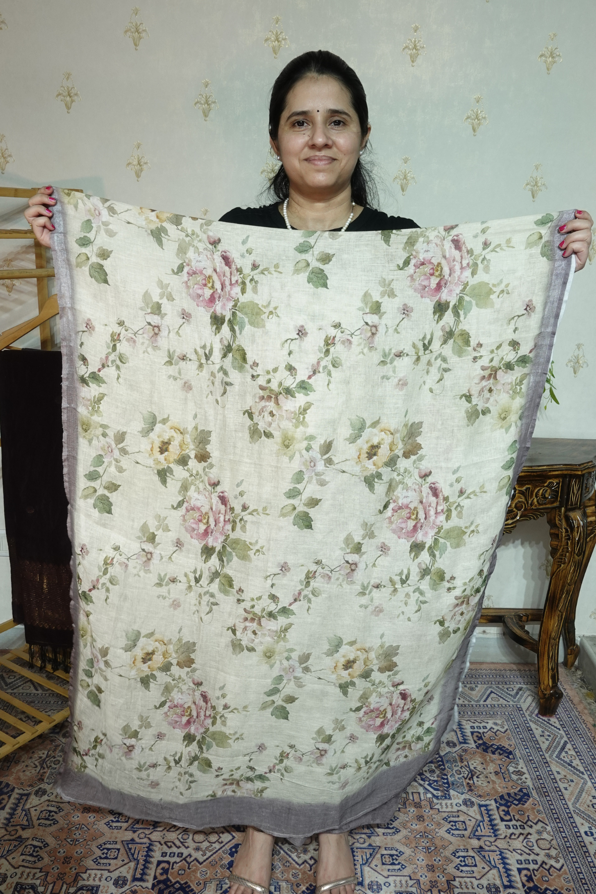 Pure 120 Count  Linen  with Beautiful Prints