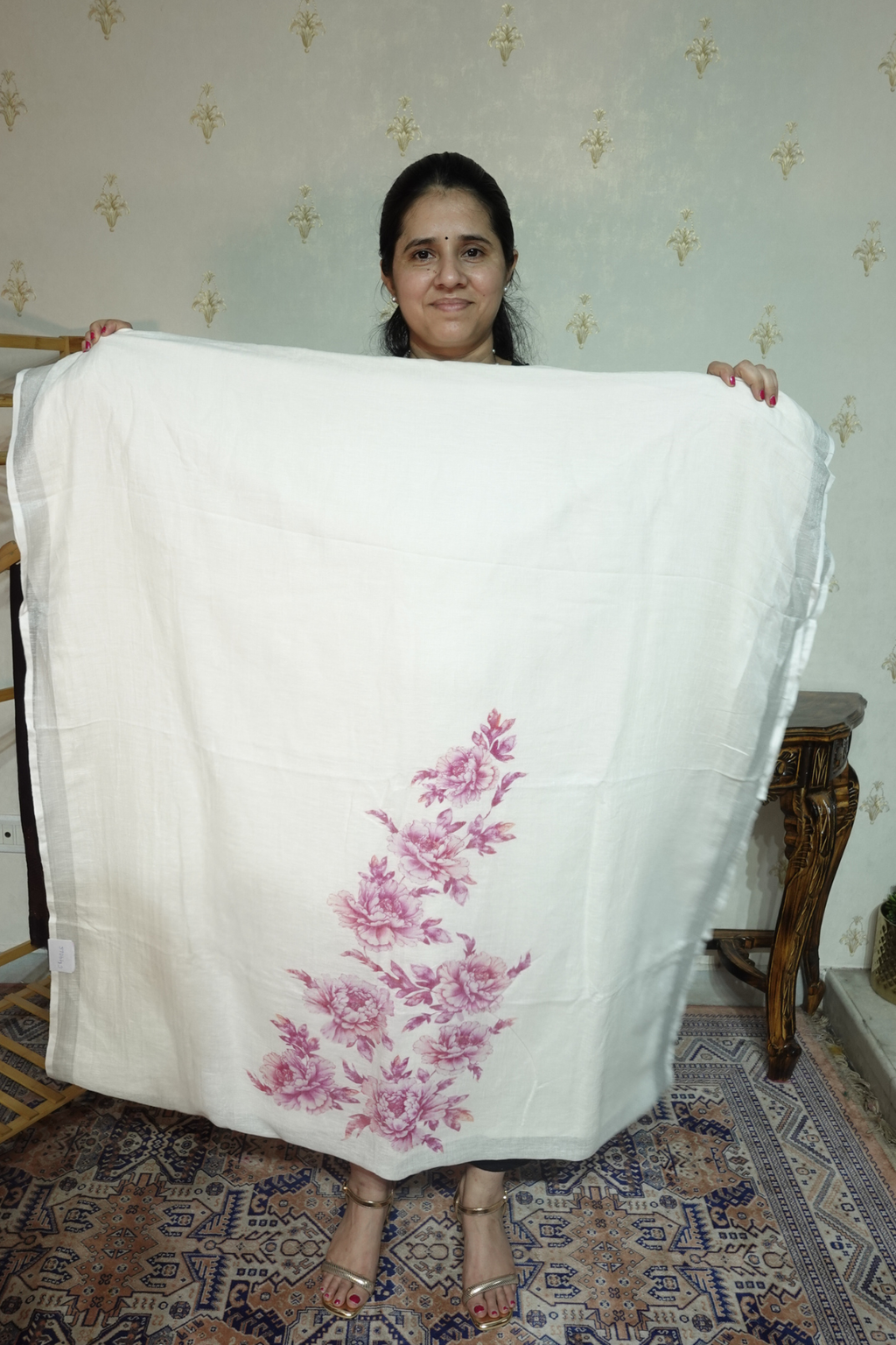 Pure 120 Count  Linen  with Beautiful Prints