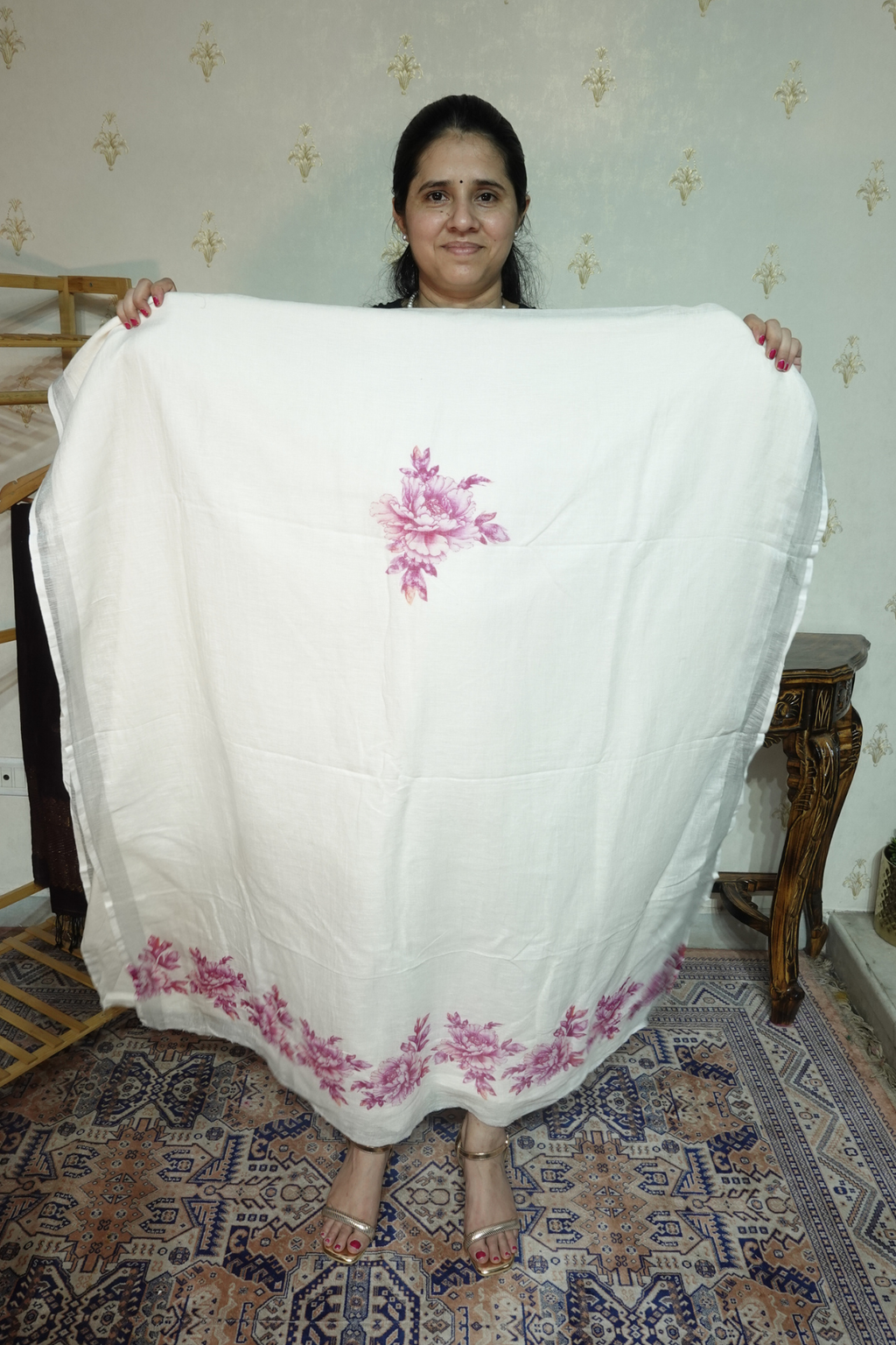 Pure 120 Count  Linen  with Beautiful Prints