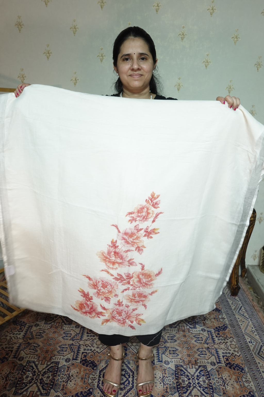 Pure 120 Count  Linen  with Beautiful Prints
