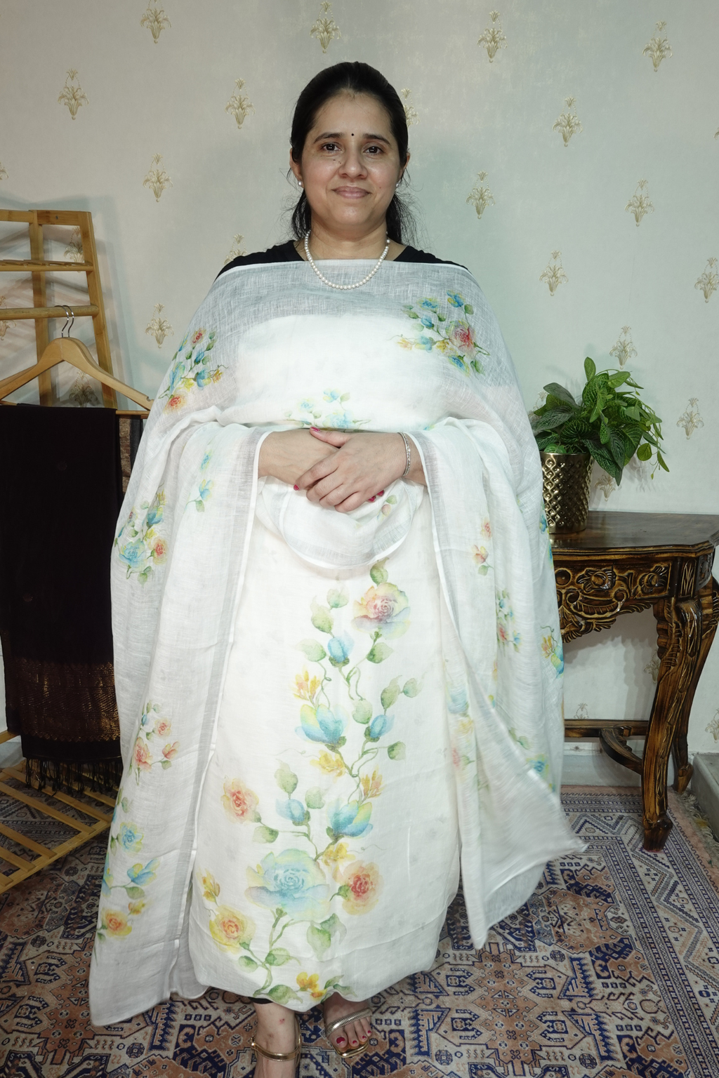 Pure 120 Count  Linen  with Beautiful Prints